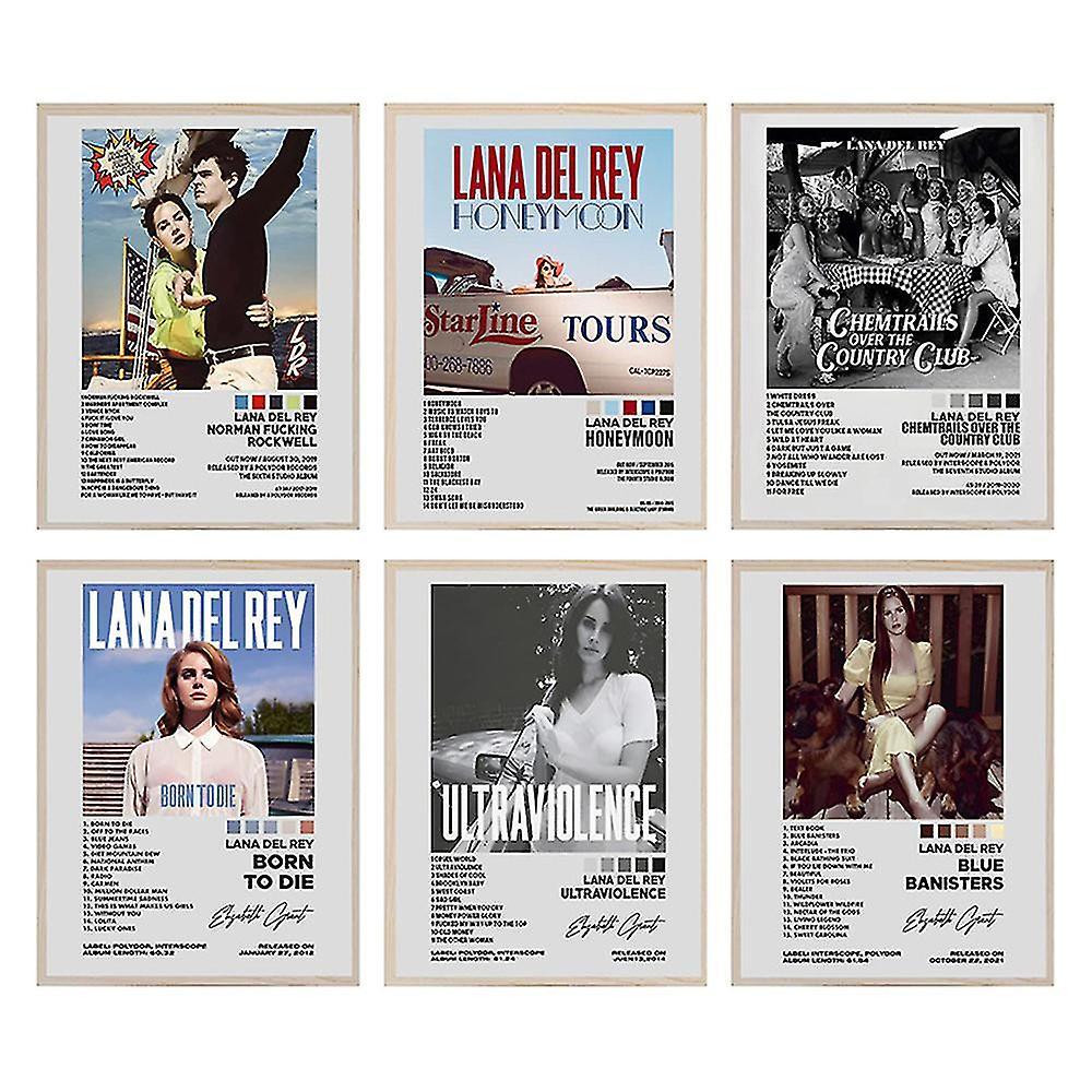 Shinestar Lana Del Rey Poster Album Poster Ldr Music Album Poster For Room Aesthetic Canvas Wall Art Bedroom Decor