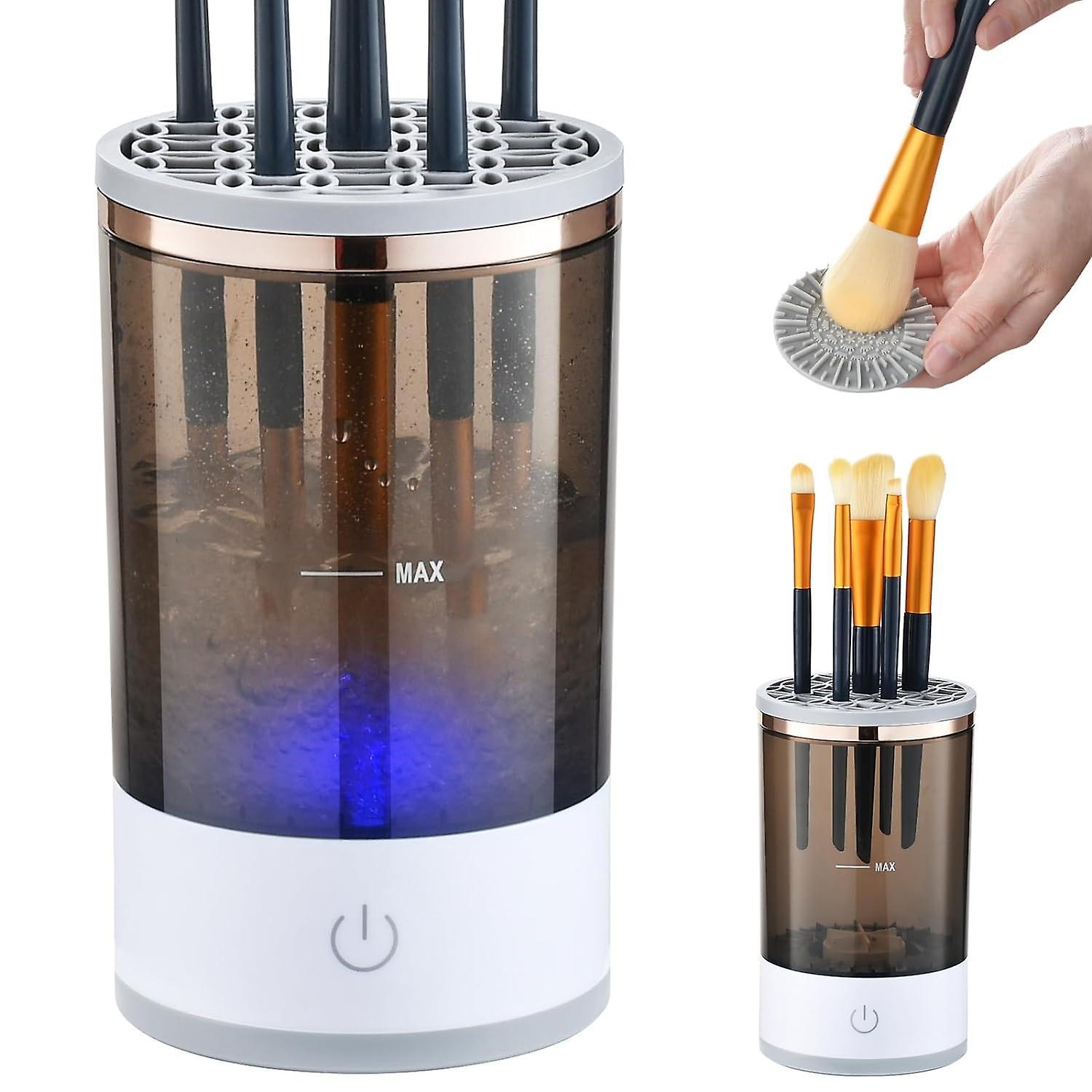 Morakot Makeup Brush Cleaner Machine, Electric Makeup Brush Cleaner, Upgraded Automatic Spinning Cosmetic Brush Cleaner, Brush Cleaner Fit for All ...