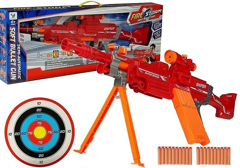 Viking Choice NERF gun Sniper red with 20 Foam darts & target practice