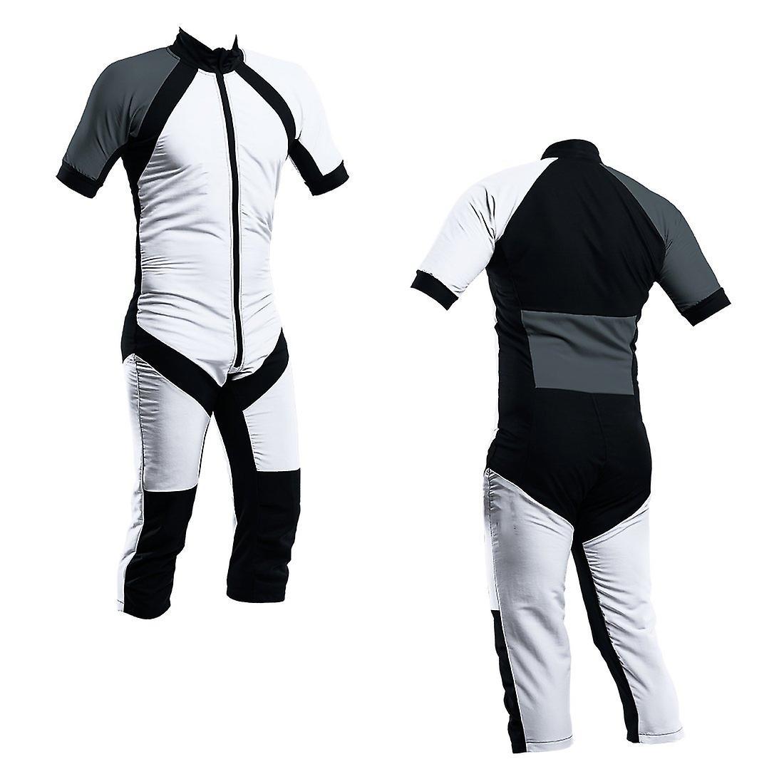 SkyexSuits Skydiving summer suit white-charcoal s2-03 White and grey Xl / men