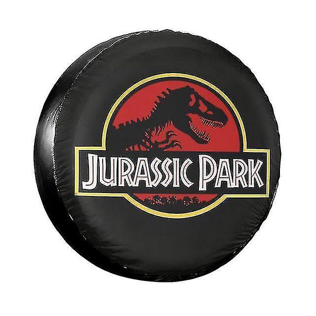 Mike Jurassic Park Logo Yellow Spare Tire Cover For Jeep Mitsubishi Pajero Giant Dinsaur Car Wheel Covers 14' 15' 16' 17' Inch 2 17 inch