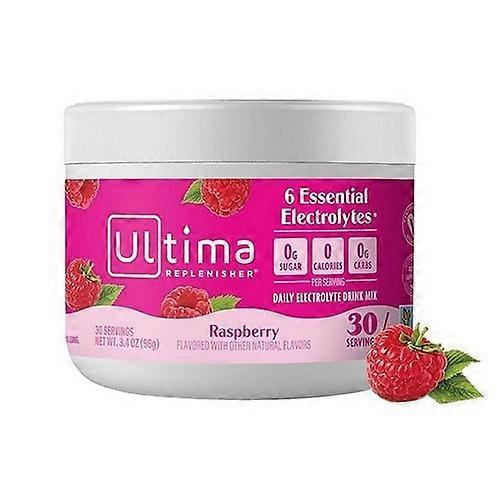 Ultima Replenisher Electrolyte Powder Raspberry ,Raspberry Powder, 3.4 Oz