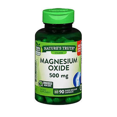 Nature's Truth Nature'S Truth Magnesium Oxide Quick Release Capsules,500 Mg ,90 Caps (Pack of 1)