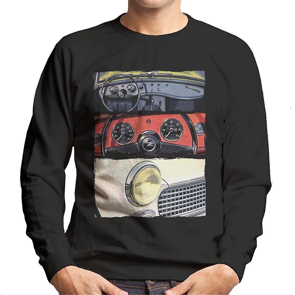 Austin Healey Montage British Motor Heritage Men's Sweatshirt Black XX-Large