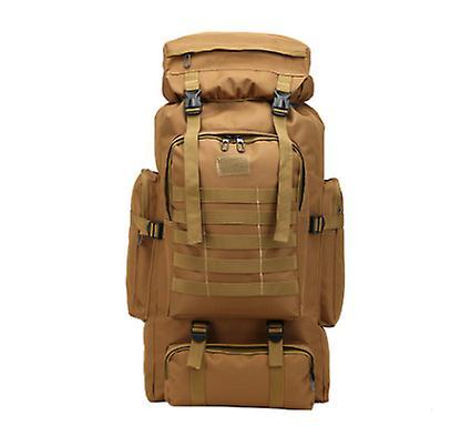 The Brands Market Multifunctional shoulder canvas backpack for hiking Khaki