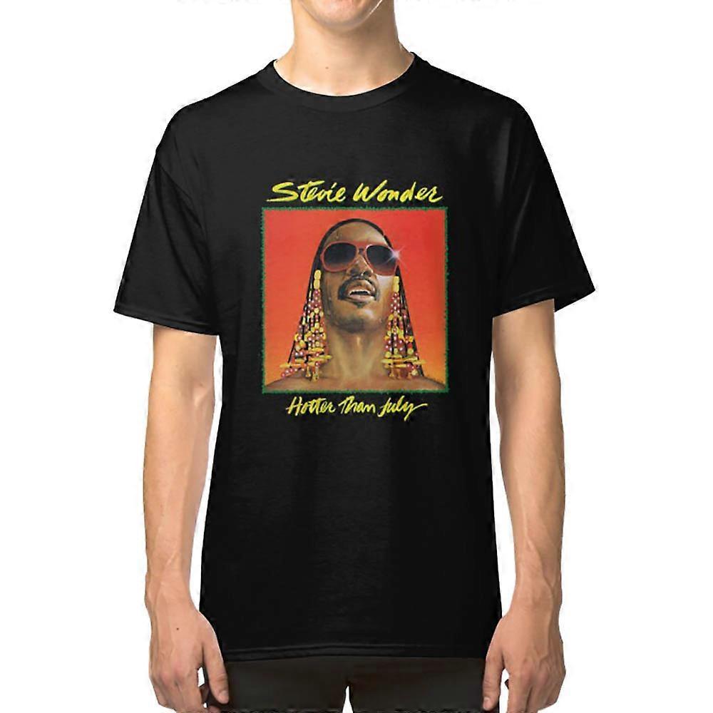 RockShark Stevie Wonder Hotter Than July T-shirt Black L