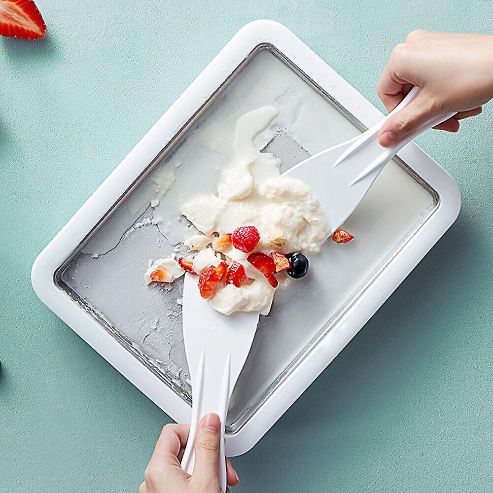 Shenzhenyg Instant Rolled Ice Cream Maker Pan Machine Frozen Yogurt Sorbet With 2 Spatulas