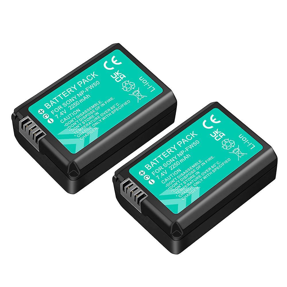 Palo 2pcs Np-fw50 Np Fw50 Camera Battery For Sony Alpha A6000 A6500 A6300 A6400 A7 A7ii A7rii A7sii A7s