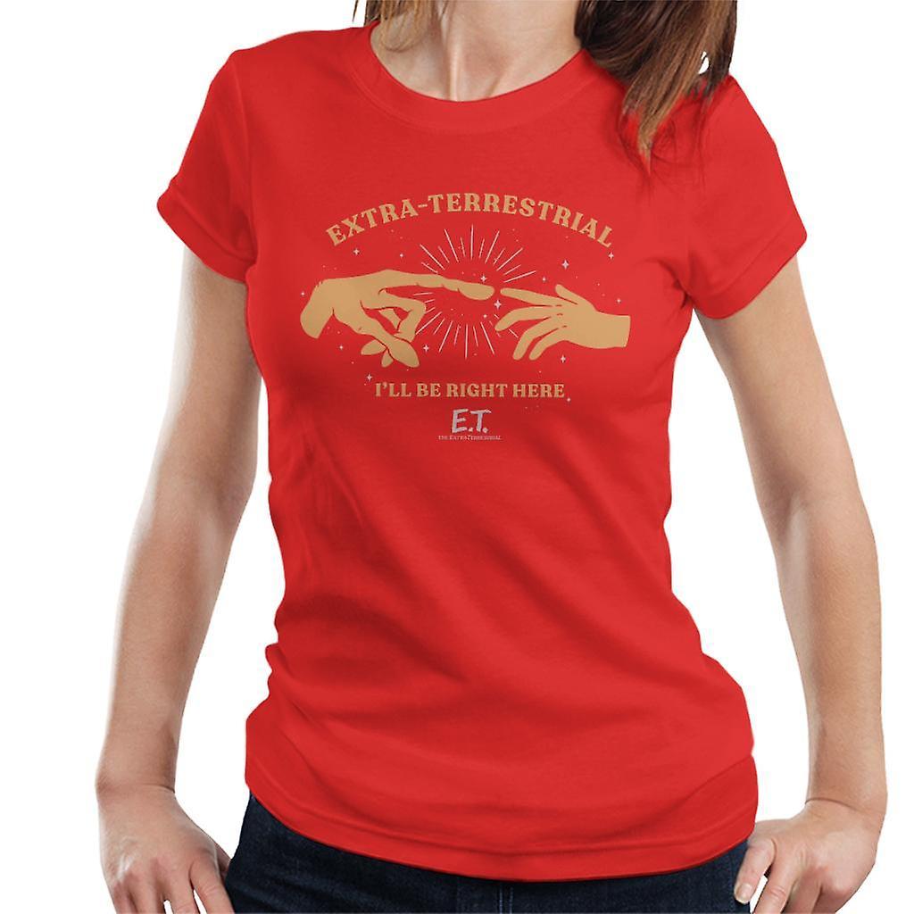 E.T. E.T. The Extra Terrestrial Ill Be Right Here Women's T-Shirt Red X-Large