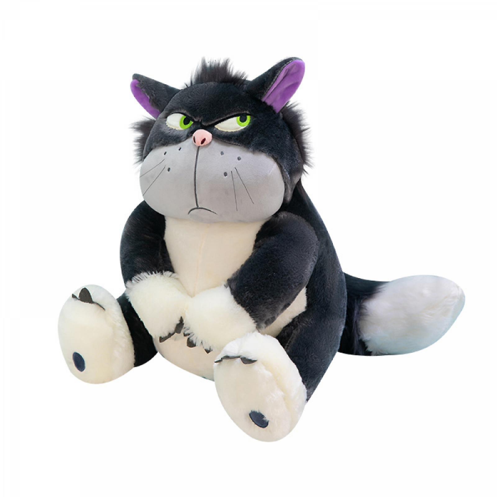 SSRGV 11.8inch Angry Cat Plush Toys, Cute Cat Kitten Stuffed Animal Soft Kawaii Anime Plush Wicked Black Cat Plushies for Kids Birthday Christmas