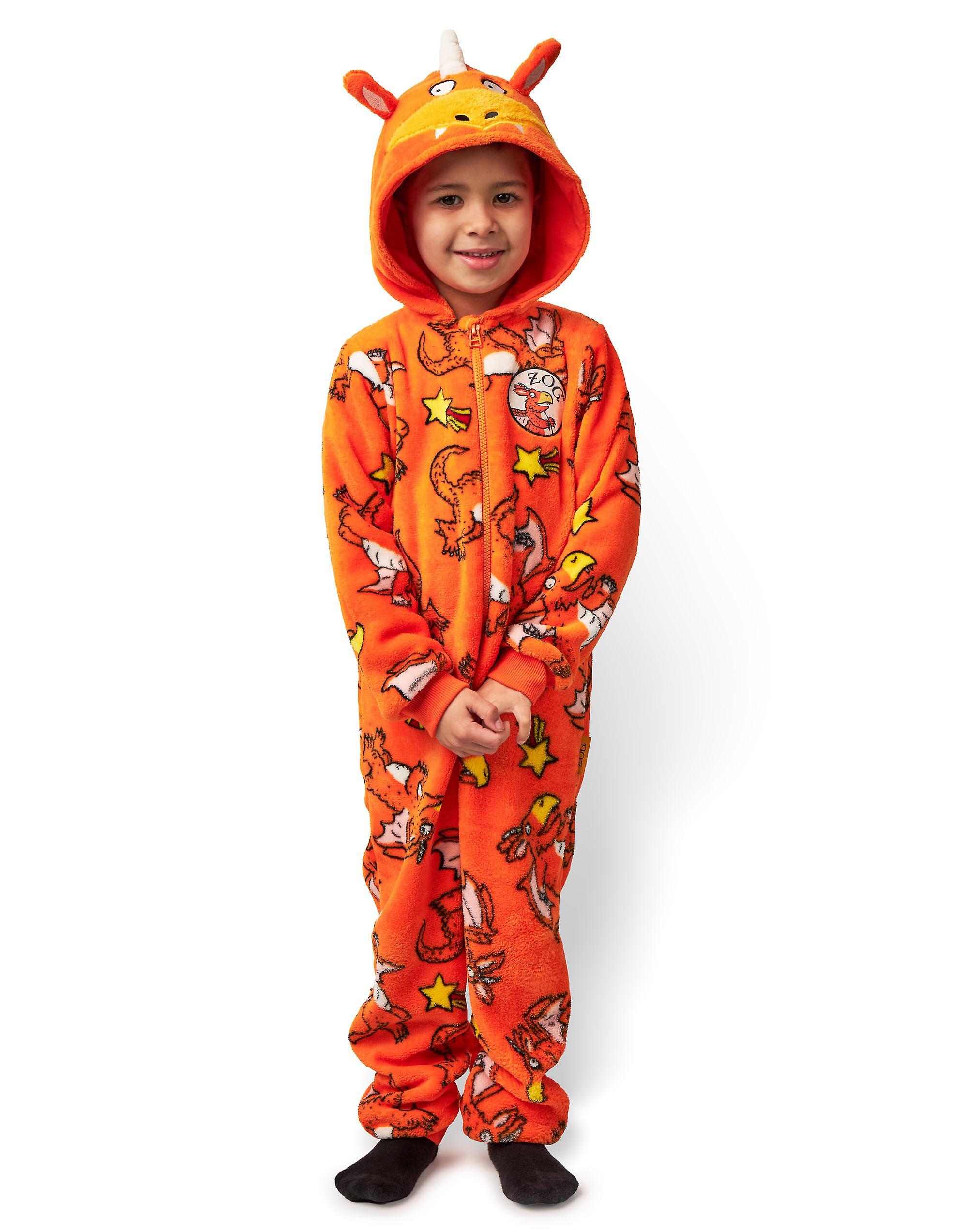 Gruffalo & Friends Unisex Kids Onesie Orange Zog 7-8 Years