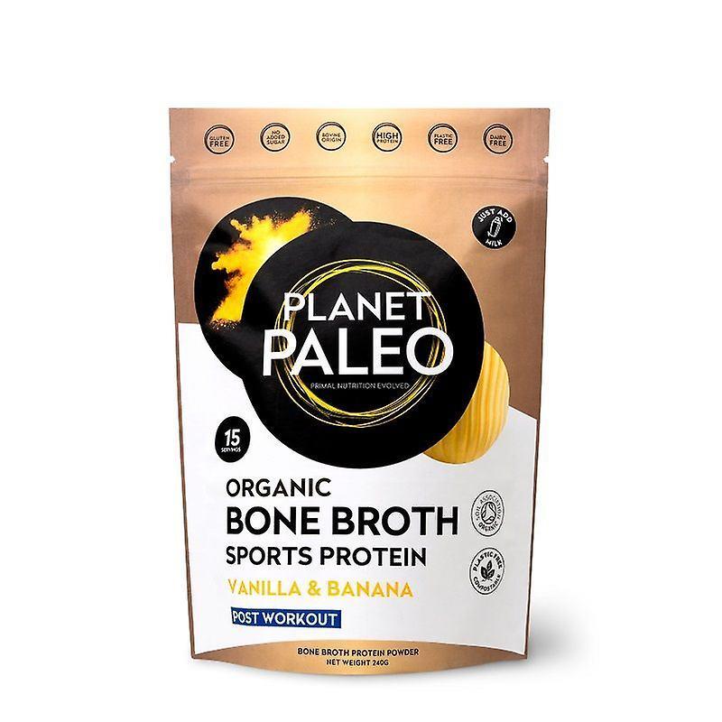 Planet Paleo Organic Bone Broth Sports Protein Vanilla & Banana 240g