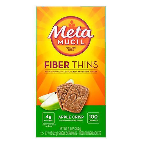 Metamucil  Fiber Wafers, Apple Crisp 12 each (Pack of 1)