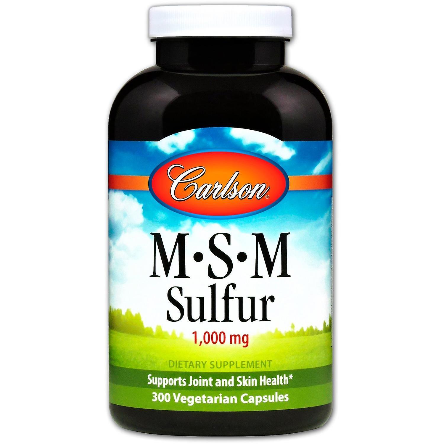 Carlson Labs, MSM Sulfur, 1,000 mg, 300 Vegetarian Capsules