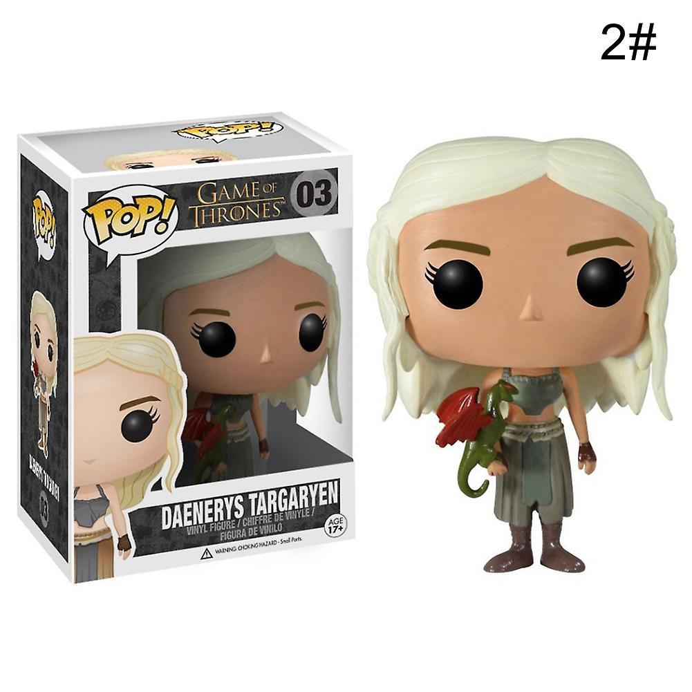 Somerway 9cm PVC Jon Snow Daenerys Grogon Game of Thrones Funko Action Figure Toy Gift Daenerys Targaryen 1