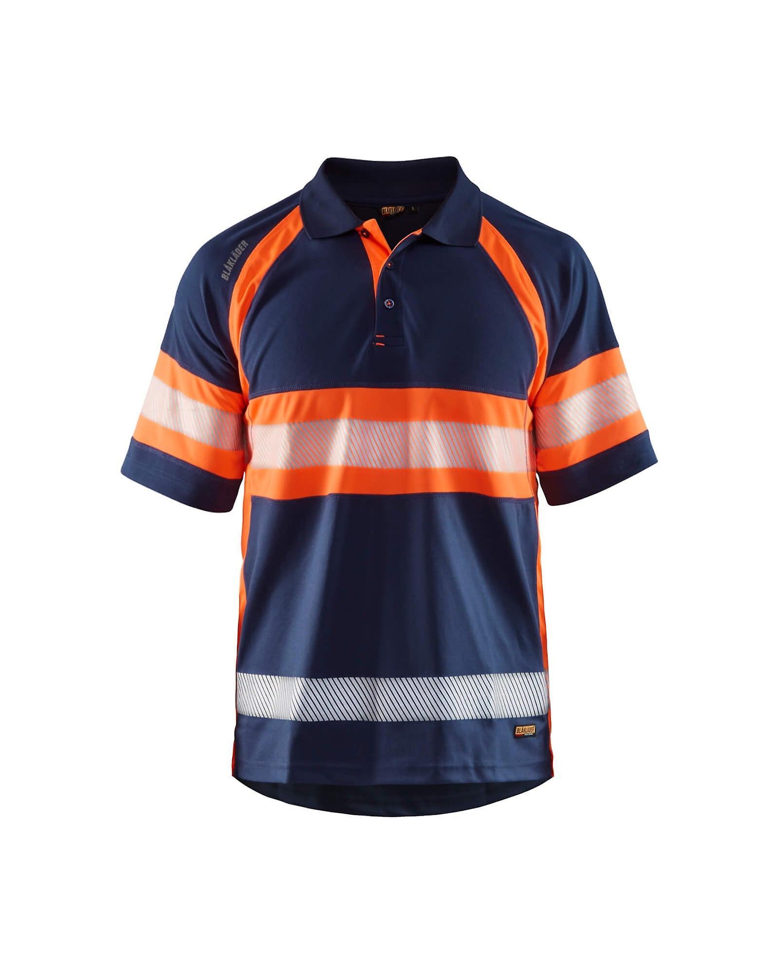 Blaklader 3338 hi-vis polo shirt - mens (33381051) Navy blue/orange M