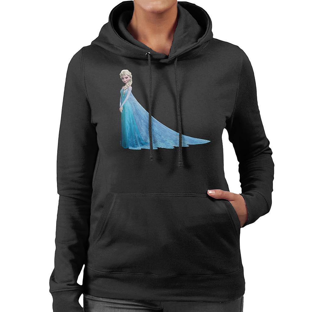 Disney Frozen Elsa Grinning Women's Hooded Sweatshirt Black Small