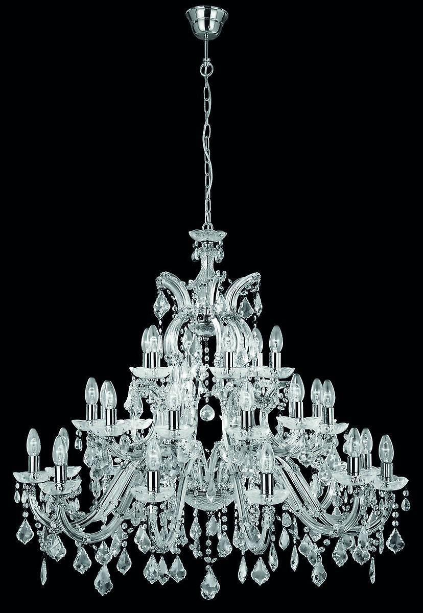 Searchlight Lighting Searchlight Marie Therese - 30 Light Crystal Chandelier Chrome Finish, E14