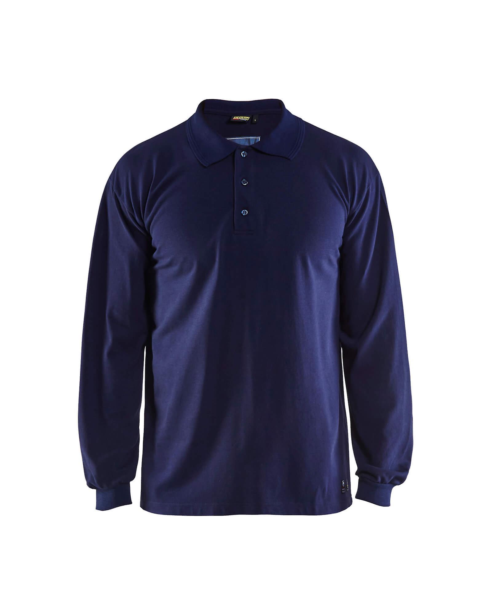 Blaklader 3374 long-sleeve polo flame-retardant - mens (33741726) Navy blue M