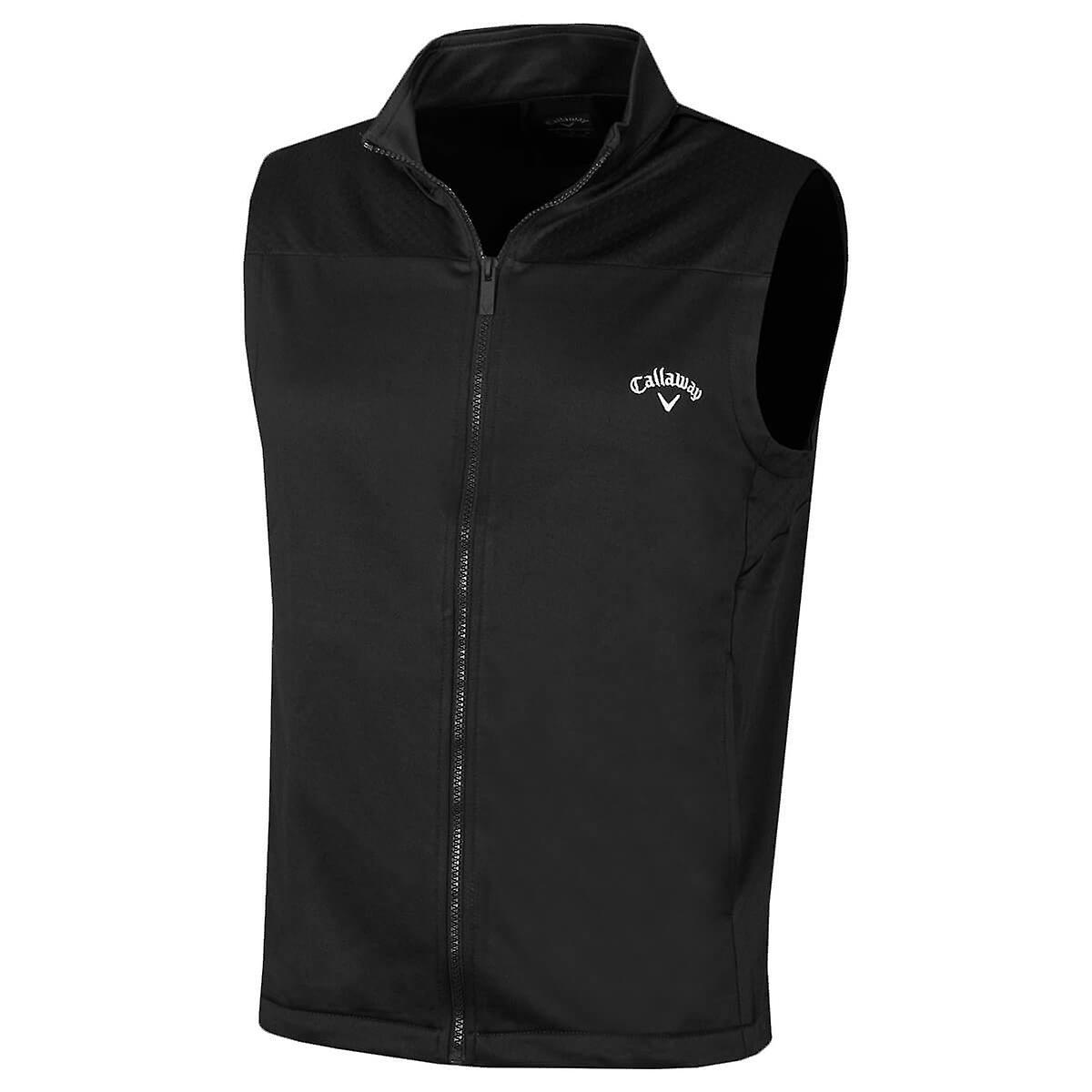 Callaway Golf Mens Swing Tech Sleeveless Thermal 4 Way Stretch Vest Caviar S