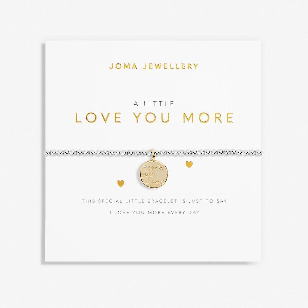 Women's Joma Jewellery A Little Love You More Silver Gold Plated 17.5cm Stretch Bracelet 6999