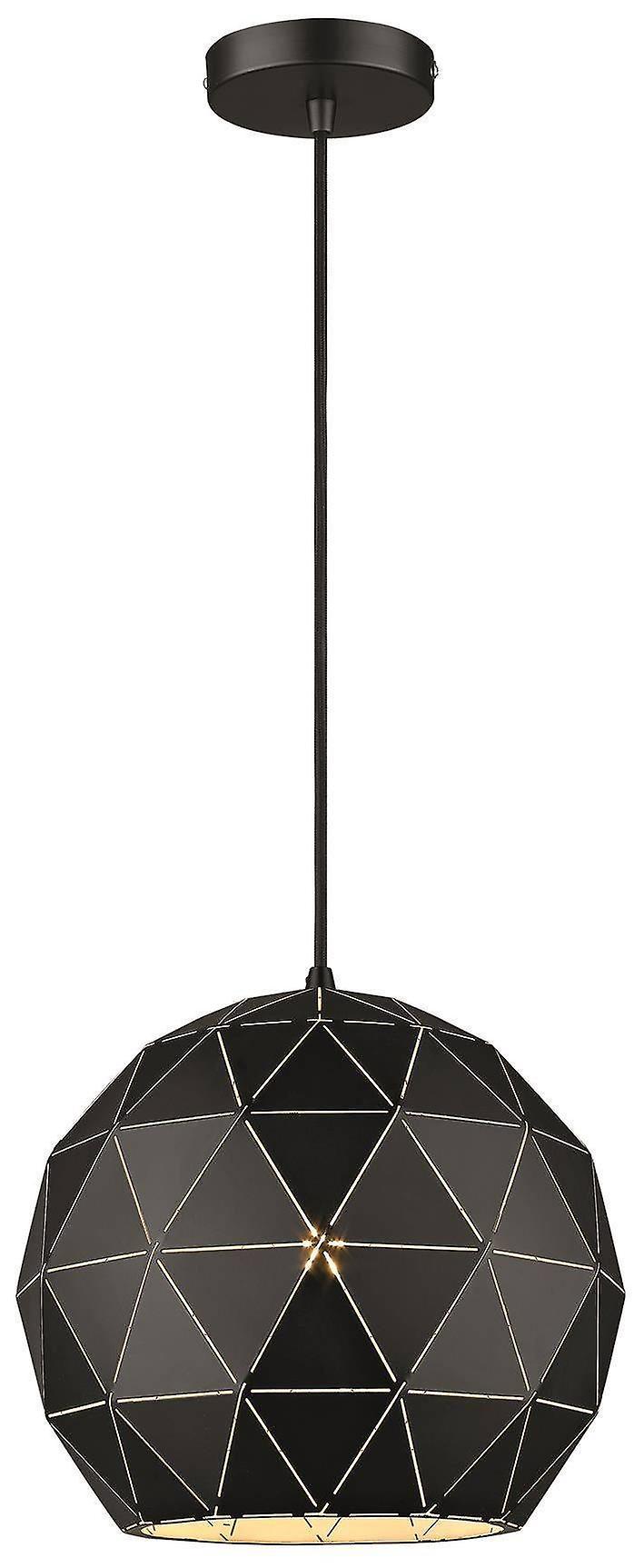 Spring Small Dome Ceiling Pendant White Matt Black E27