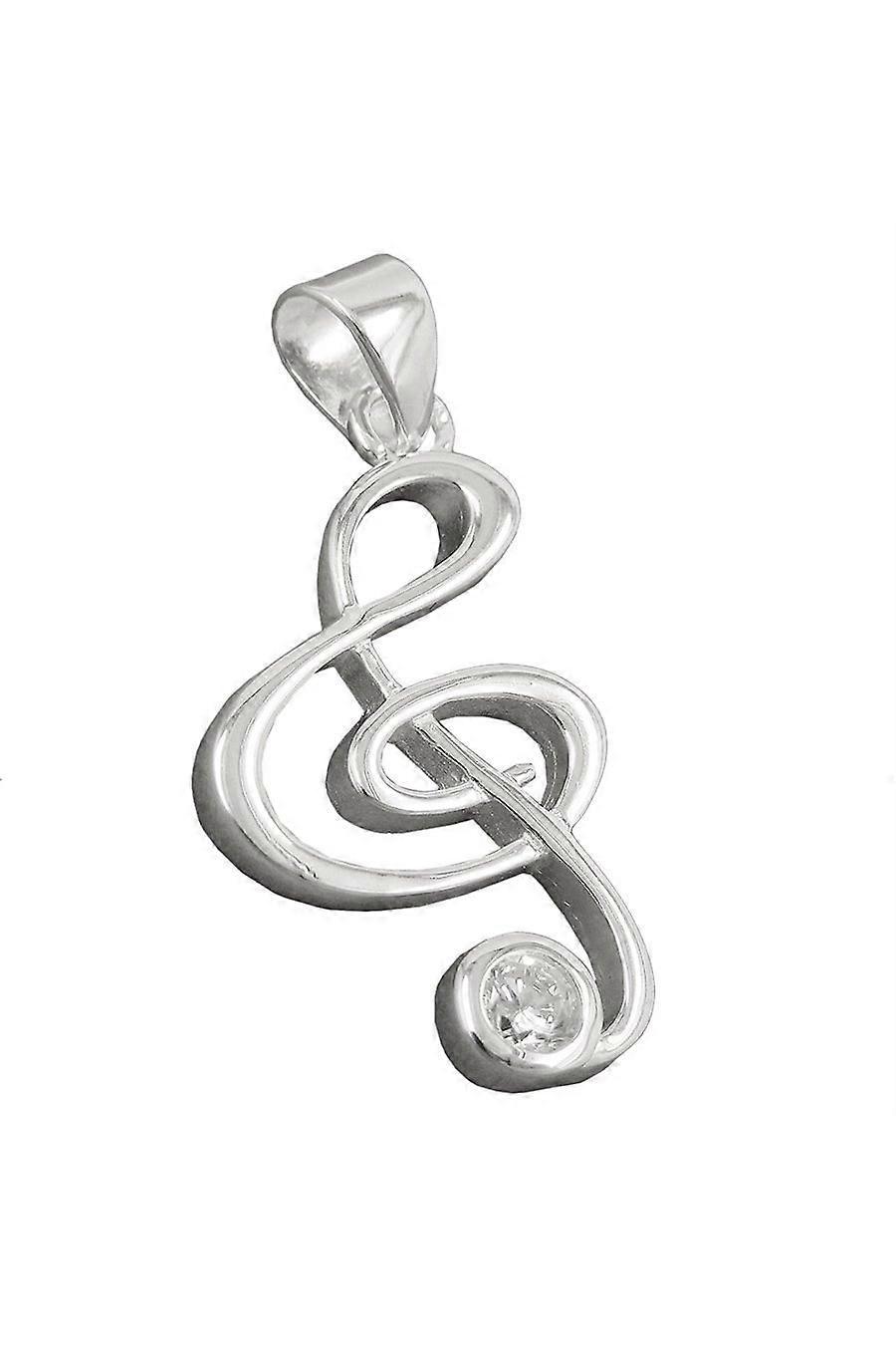 Gallay Pendant Clef With Zirconia Silver 925 - Gl92654