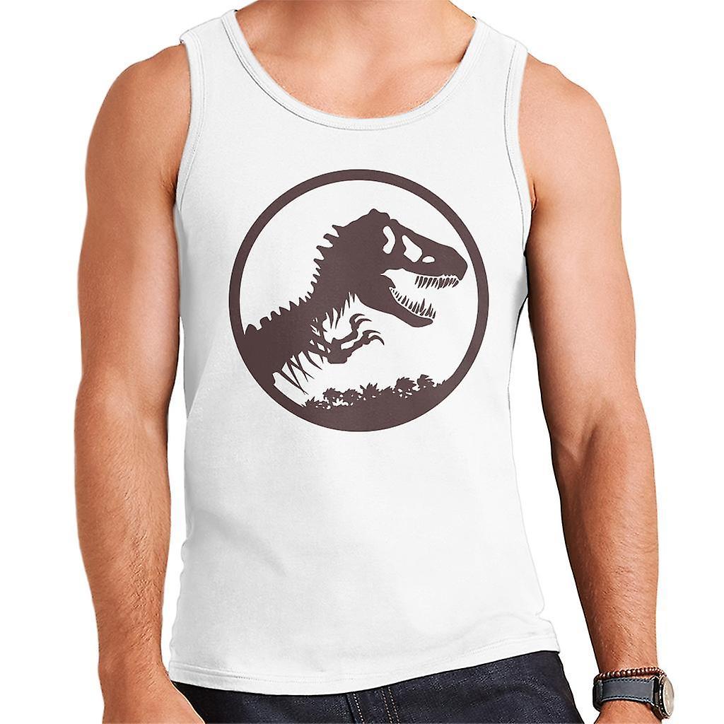 Jurassic Park T Rex Skeleton Icon Men's Vest White Large