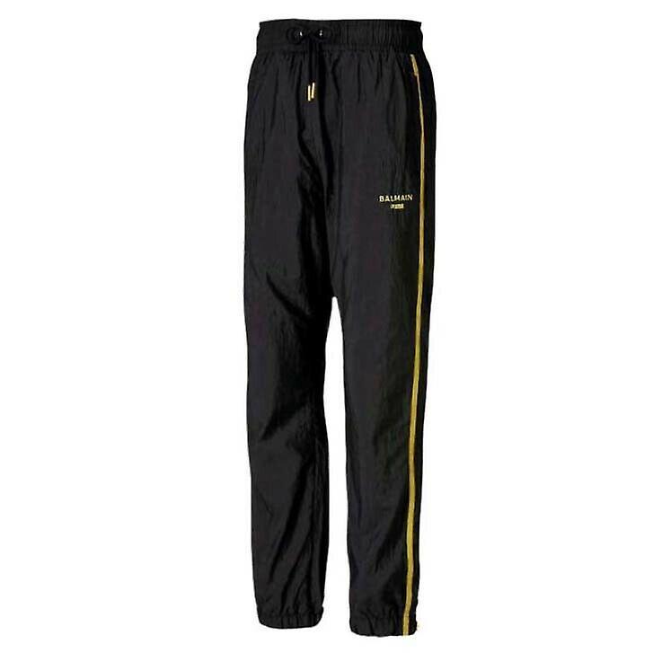 Puma x Balmain Woven Track Pants Joggers Bottoms Black Mens 596885 01 M