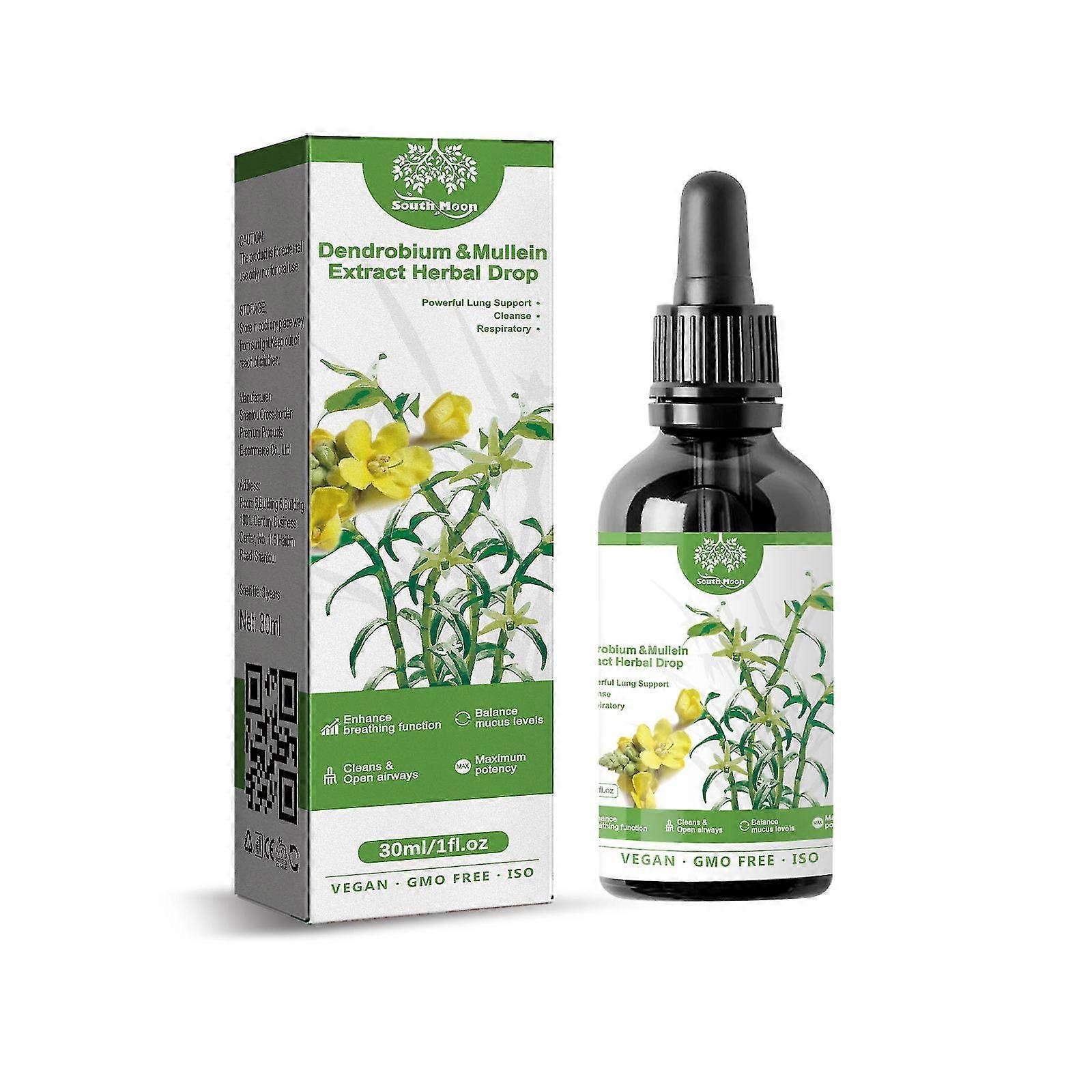 Zhiyi Clearbreath Dendrobium & Mullein Extract-powerful Lung Support & Cleanse & Respiratory, Herbal Lung Health Essence