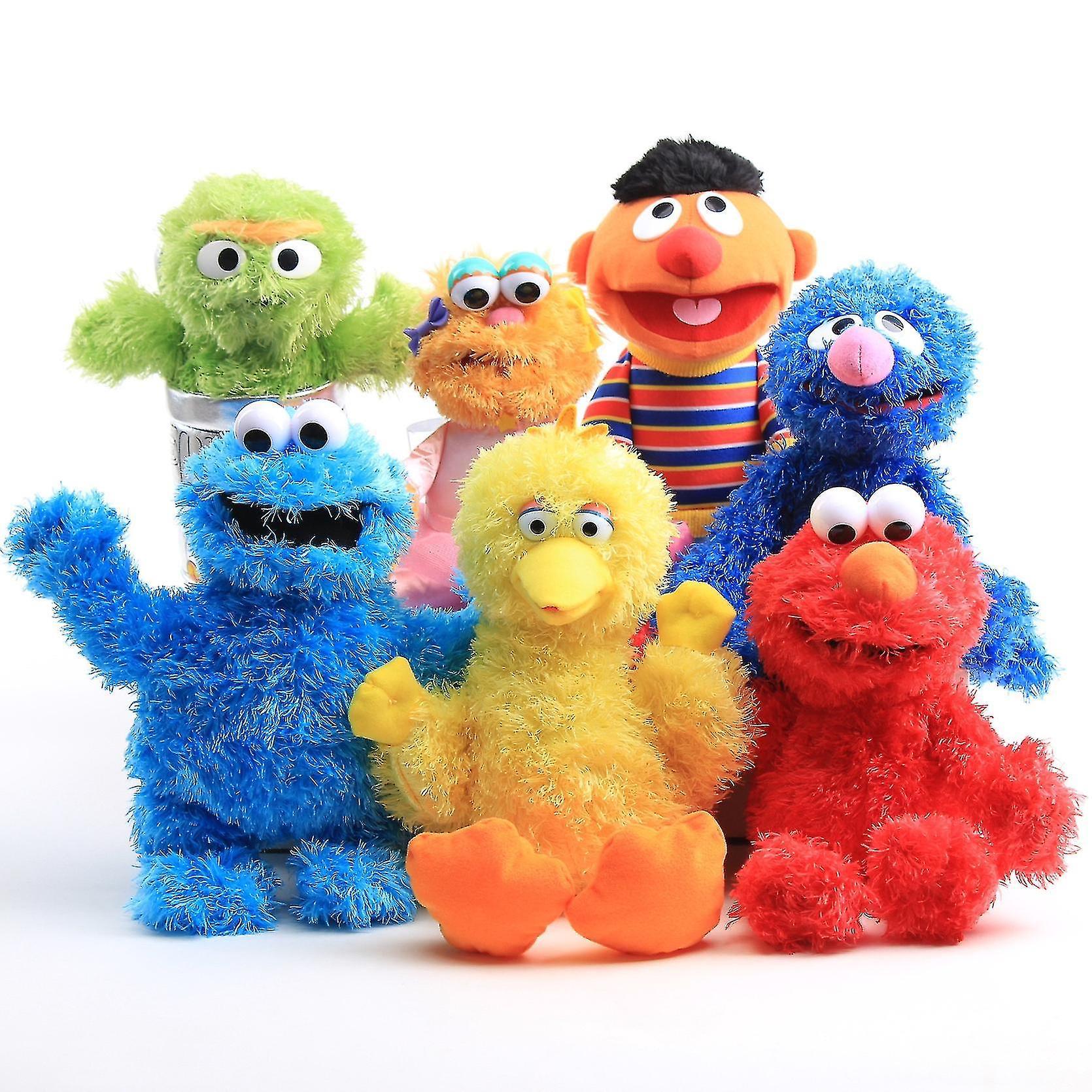 Qzsc Sesame Street Elmo Cookie Monster Soft Plush Toy Dolls 30-33 Cm Children Educational Toys Erine