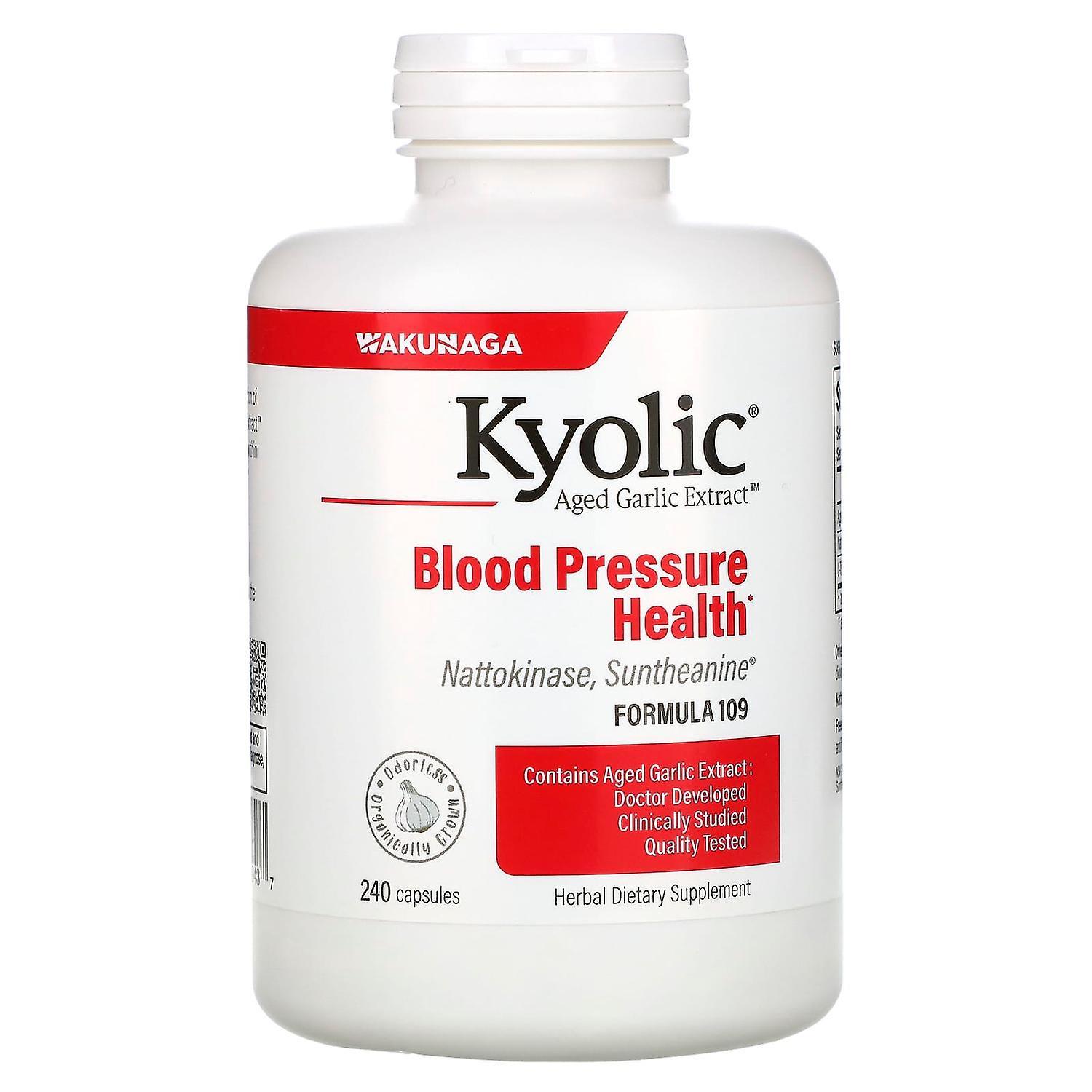 Kyolic, Aged Garlic Extract, Blood Pressure Health, Formula 109, 240 Capsules