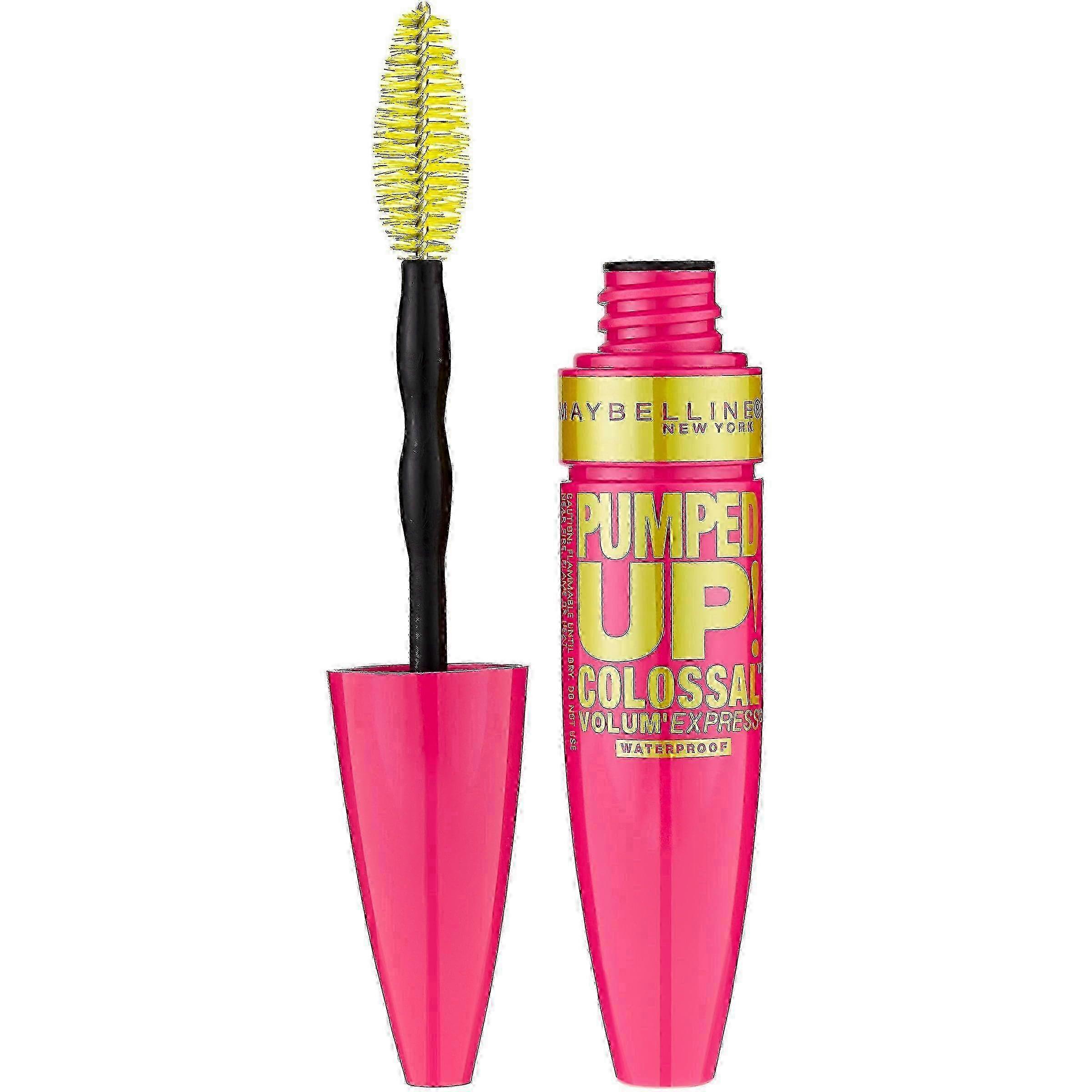 Maybelline Pumped Up! Colossal Volum' Express Waterproof Mascara, Classic Black, 0.32 Oz