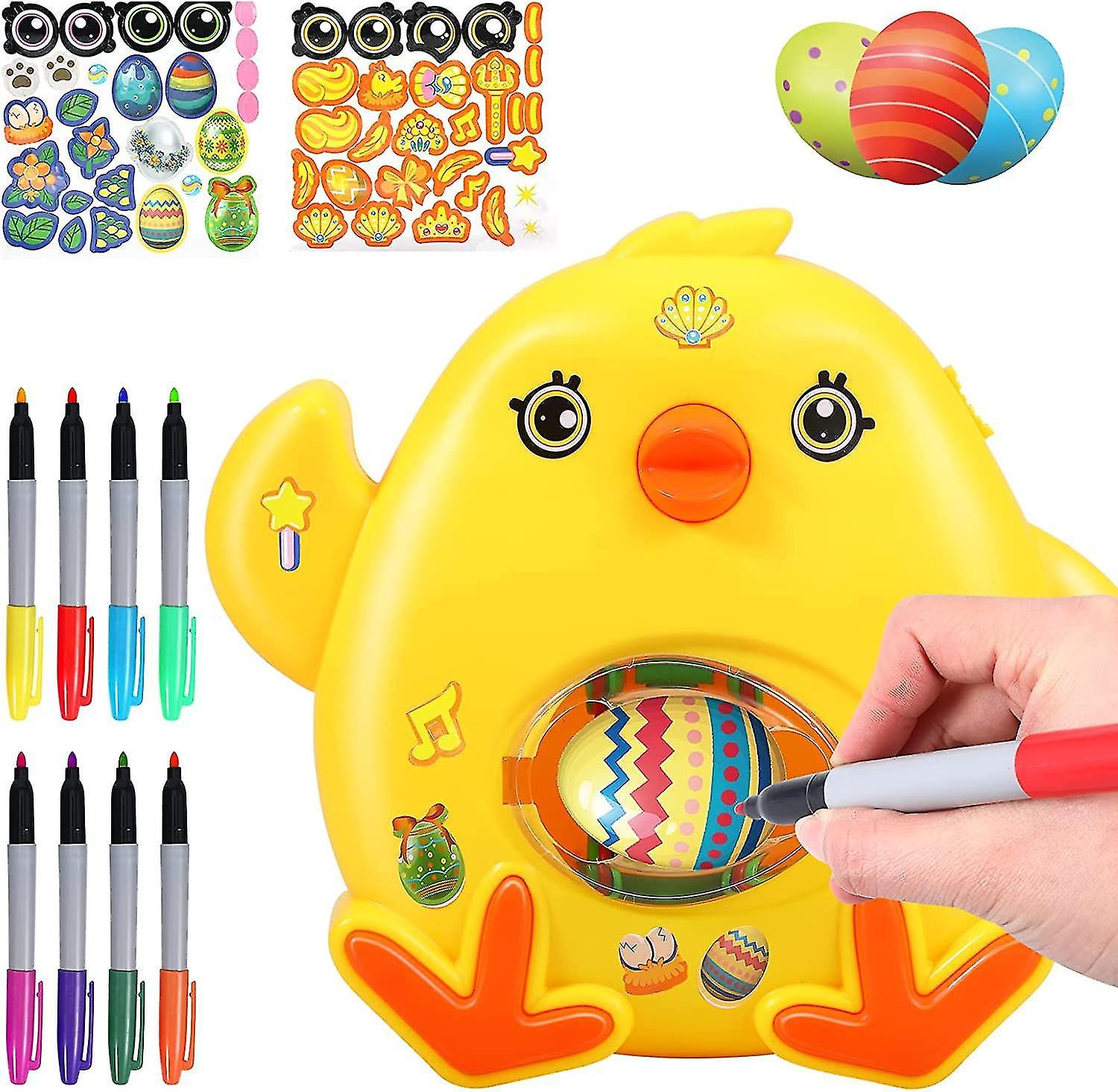 Jxlgv Easter Egg Machine, Easter Egg Decorator Kit, Diy Easter Egg Decorating Machine With Spinner, Egg Painting Dyeing Colouring Machine Toy With ...