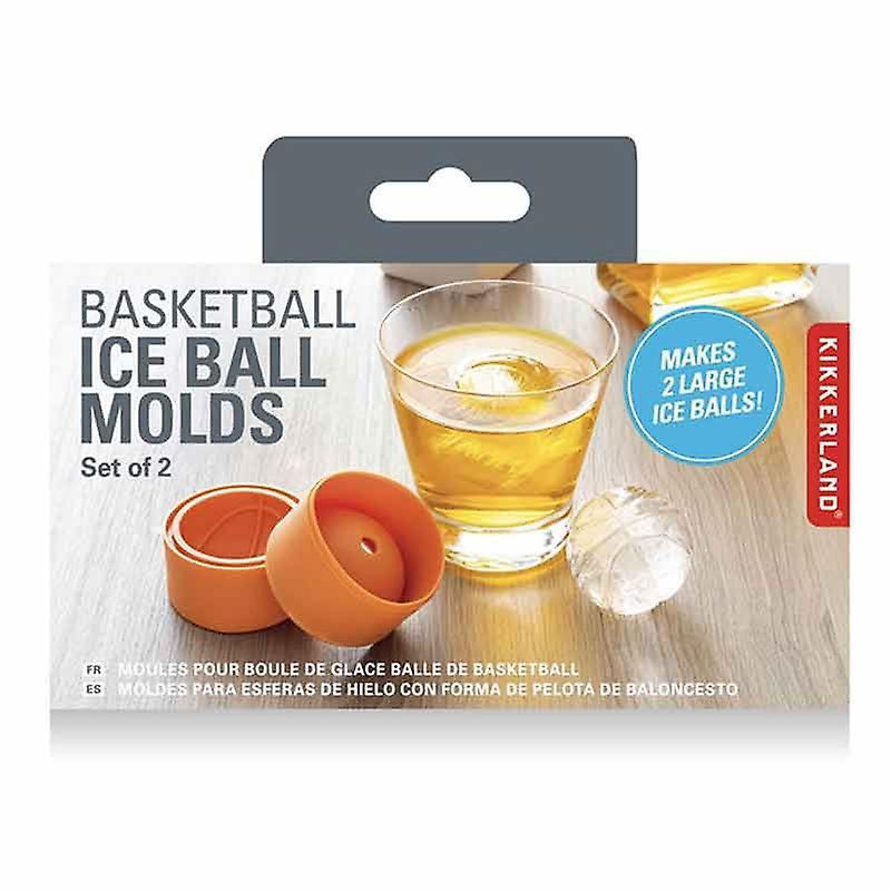 Kikkerland Ice cube mold - basketball shape Orange 6,5 x 6 cm