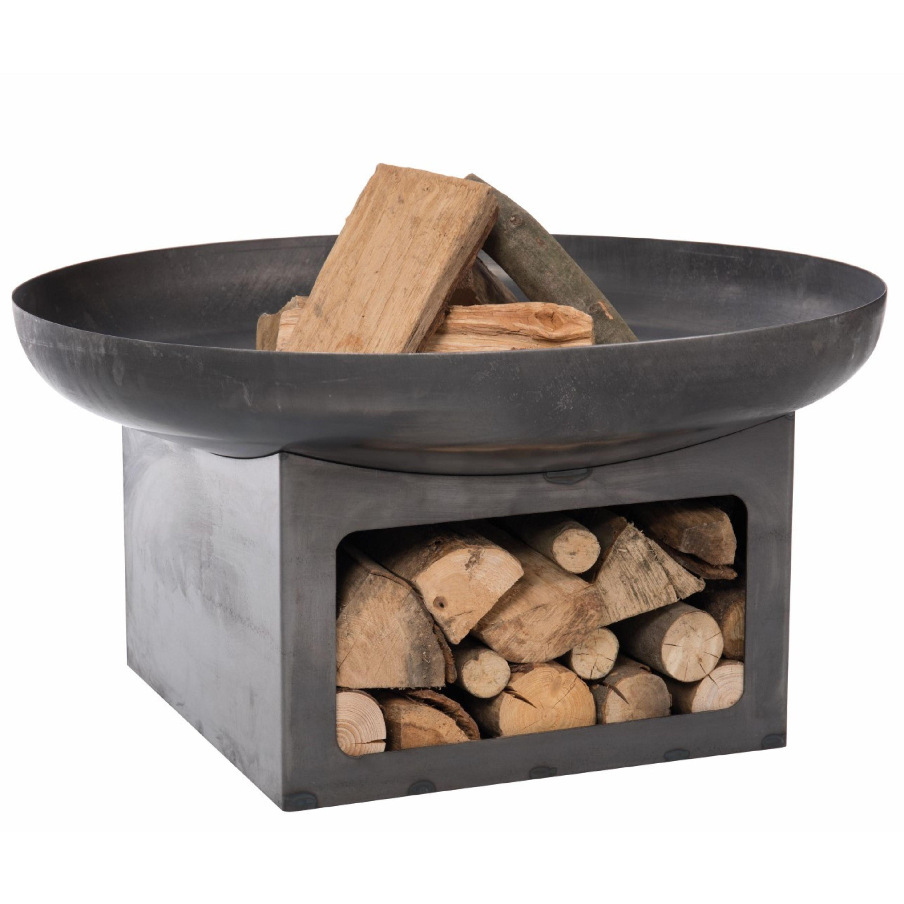 CMRD Warehouse Redfire juva fire bowl with wood storage