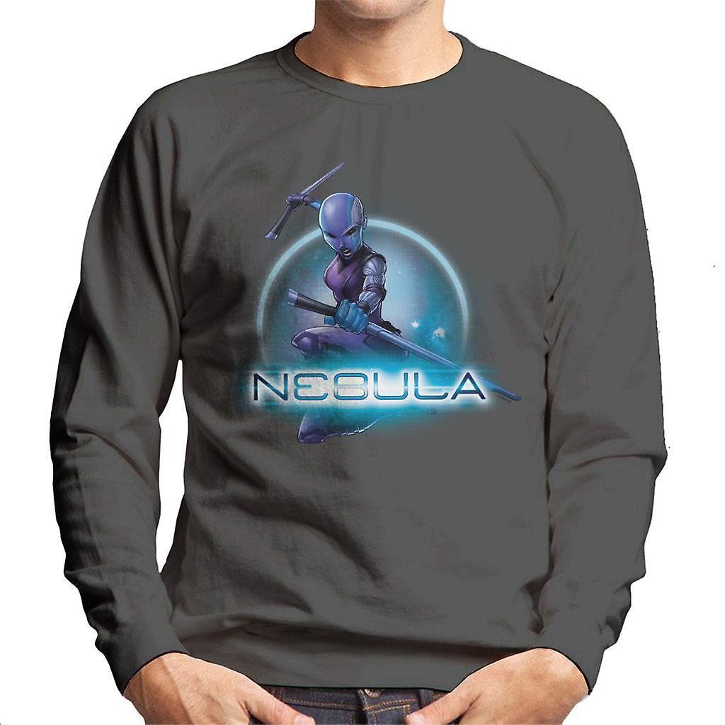 Marvel Guardians Of The Galaxy Nebula Batons Pose Men's Sweatshirt Charcoal XX-Large