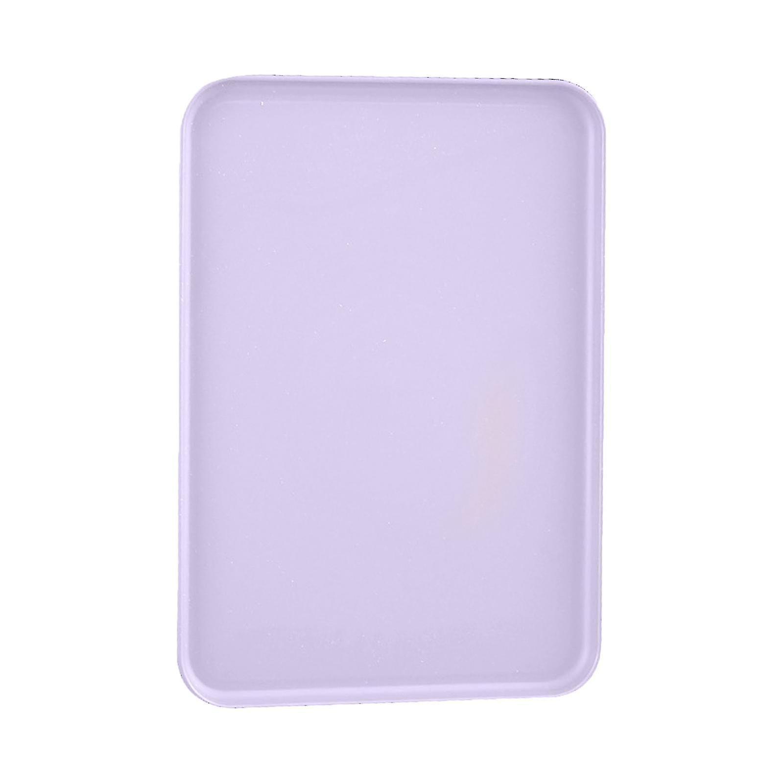 Meet Multi-use Large Capacity Serving Tray Plastic Practical Food-grade Storage Tray For Home Purple M