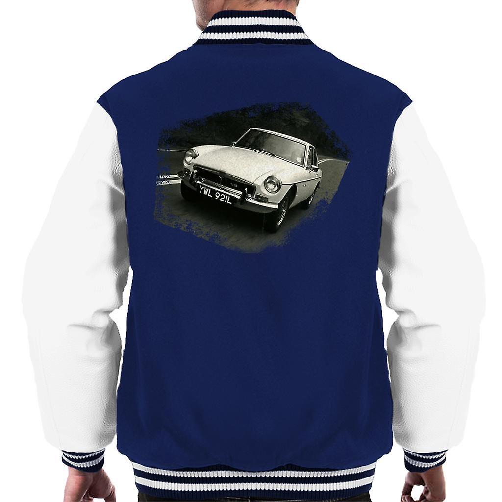 MG On The Road British Motor Heritage Men's Varsity Jacket Navy/White XX-Large