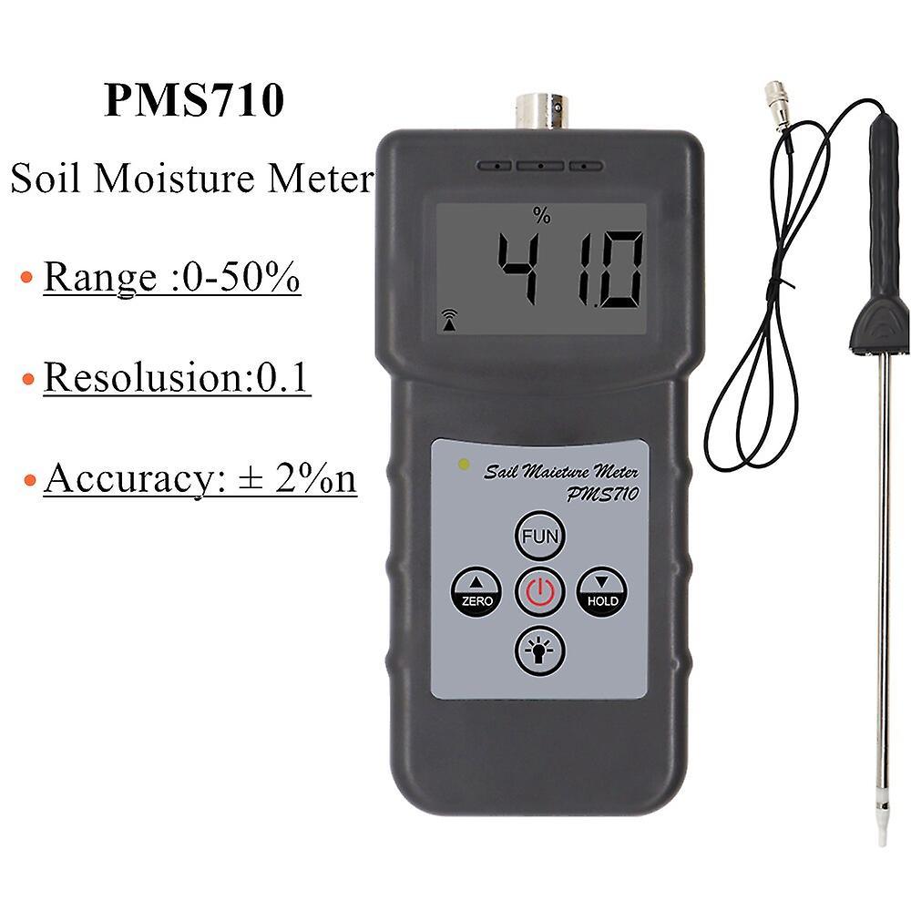 Fsu New Pms710 Soil Moisture Meter Digital Soil Moisture Analyzer Test River Sand Soil Cement Land Plater Sensor Tool 0-50% Range