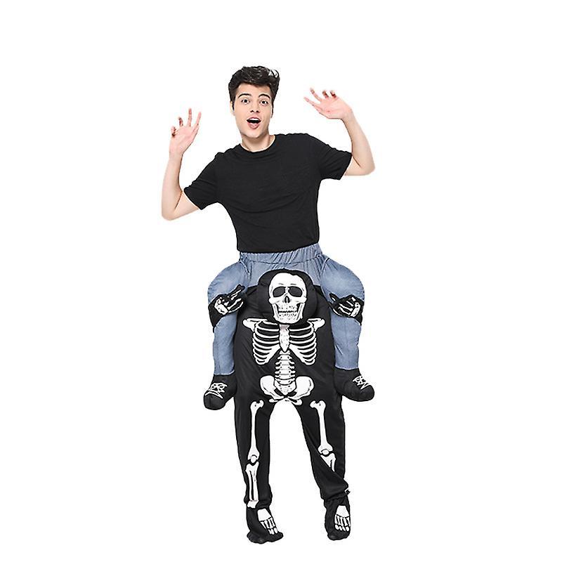 Jielin Halloween Skeleton Piggyback Costume Unisex Halloween Costumes black