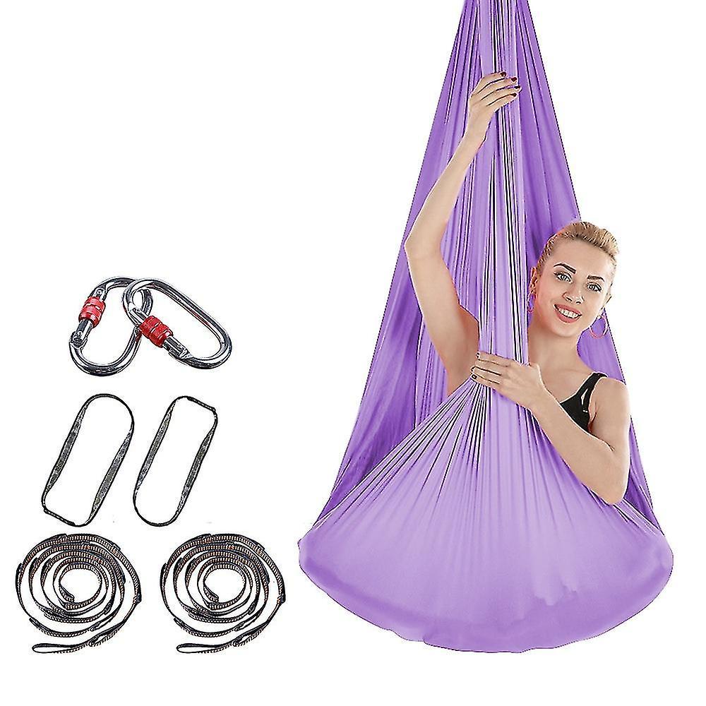 Yoga Strap Aerial Yoga Swing Set Yoga Hammock / Sling Kit 7 Pcs Extension Straps Sports Nylon Aerial Yoga Inversion Exercises Air Yoga Ultra Strong...