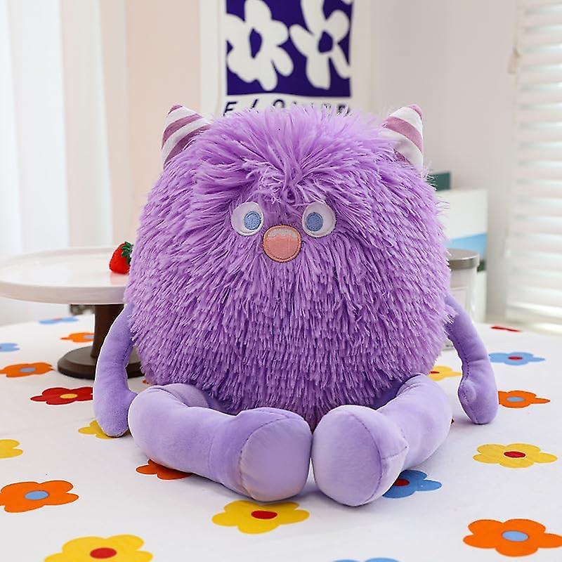 Heyone Cute Monster Plush Toy,12.6''soft Monster Stuffed Animal Plush Pillow,birthday Halloween Christmas Plush Gifts For Kids Boys Girls (purple)