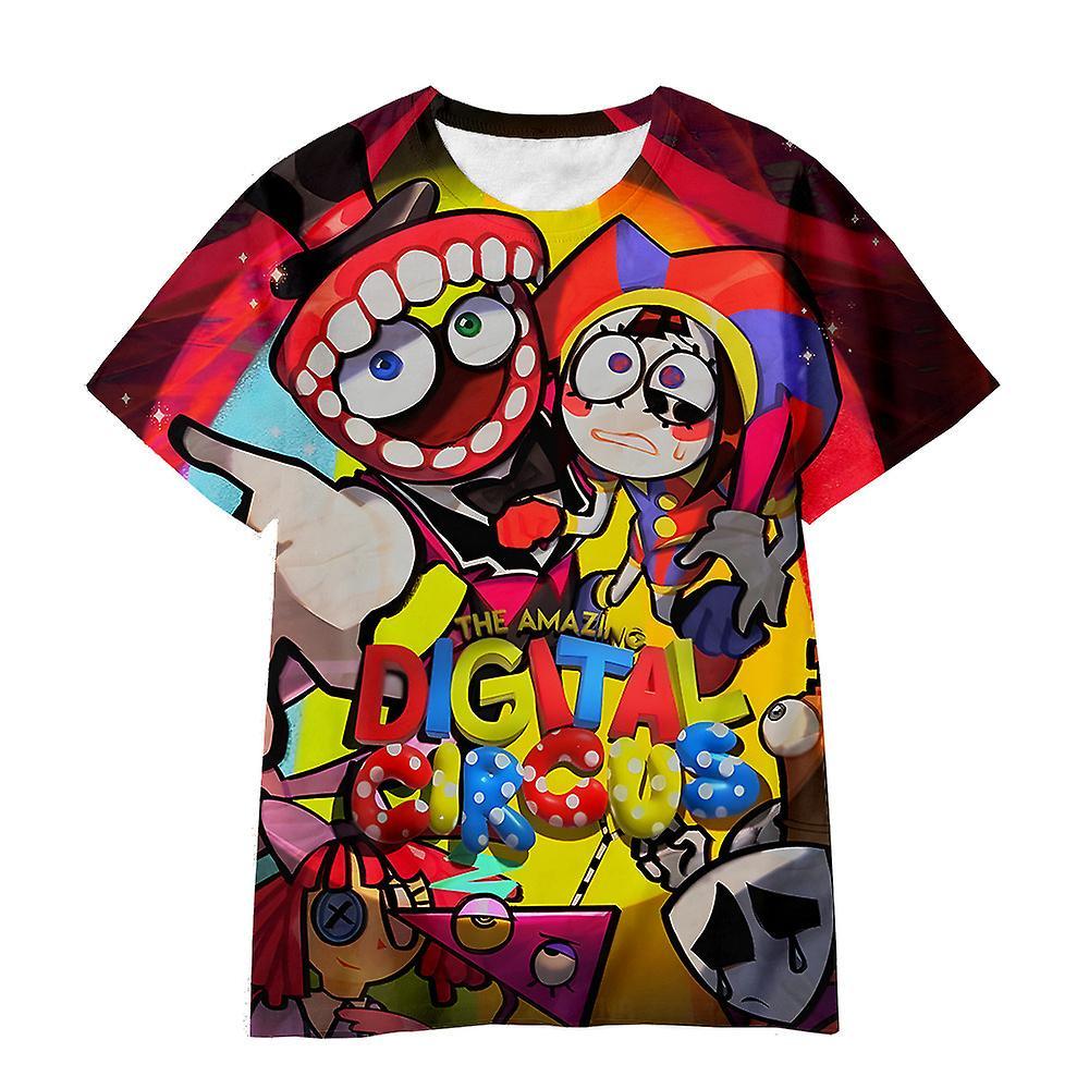 Mylight The Amazing Digital Circus T-shirt Kids Boys Girls Short Sleeve Tee Shirt Tops C 15-16 Years