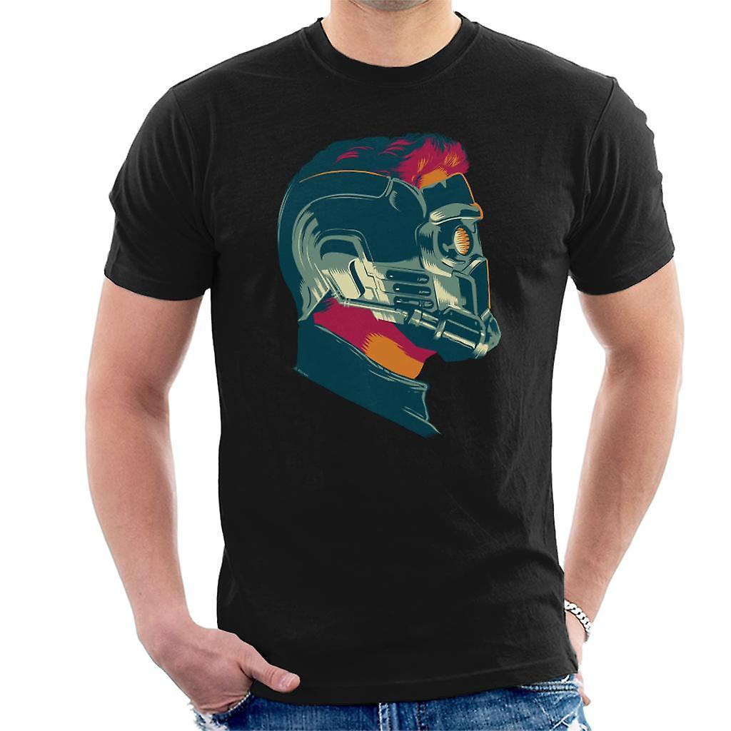 Marvel Guardians Of The Galaxy Vol 2 Star Lord Wearing Mask Men's T-Shirt Black Small