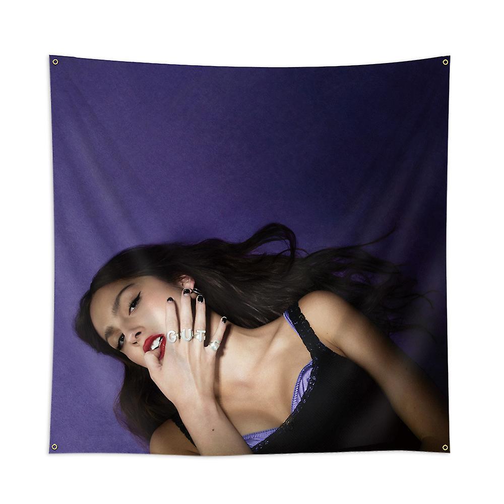 Whbyv Olivia Rodrigo Guts Interior Decor Backdrop Polyester Wall Hanging Olivia RodrigoGUTS 90x90cm