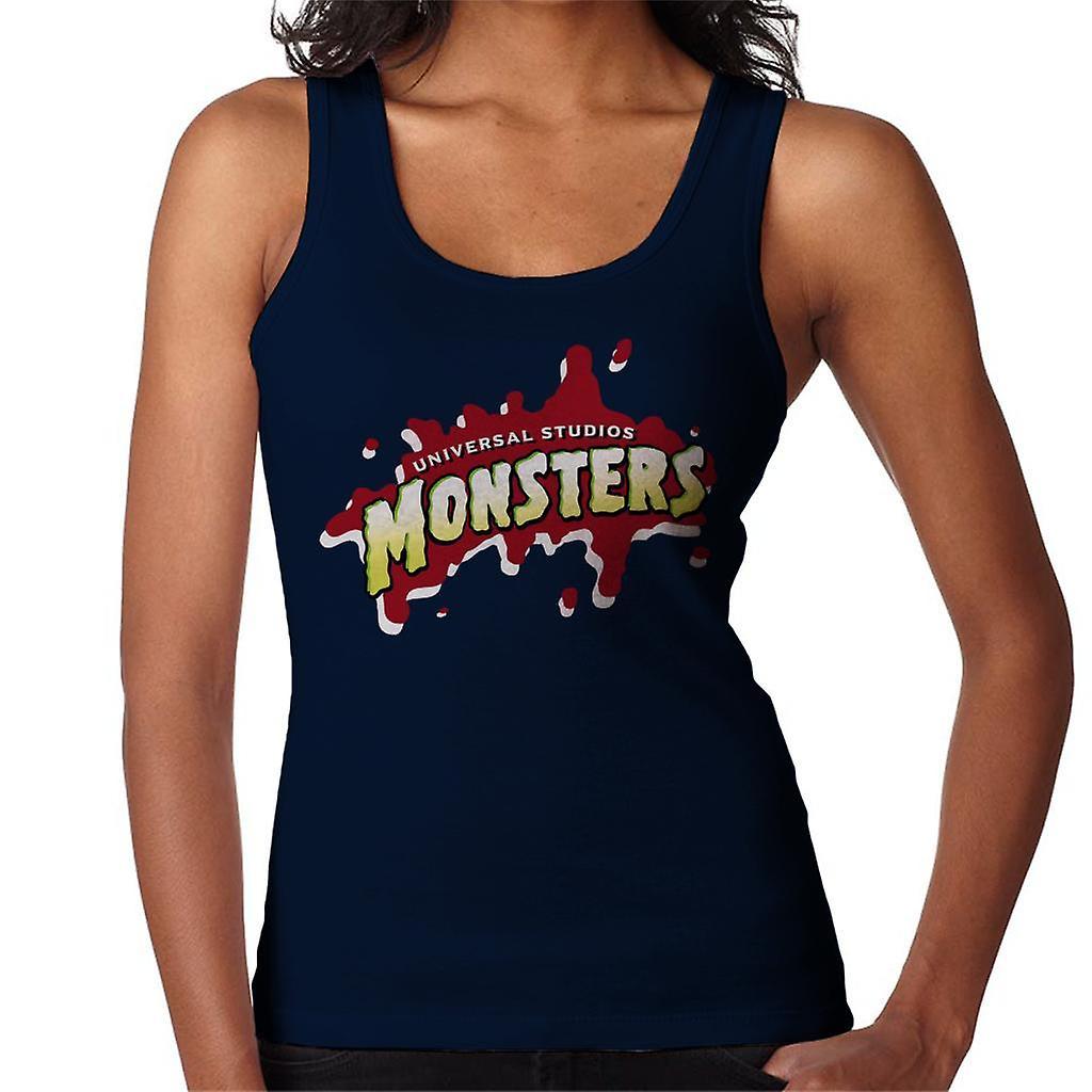 Universal Studios Monsters Blood Logo Women's Vest Navy Blue Small