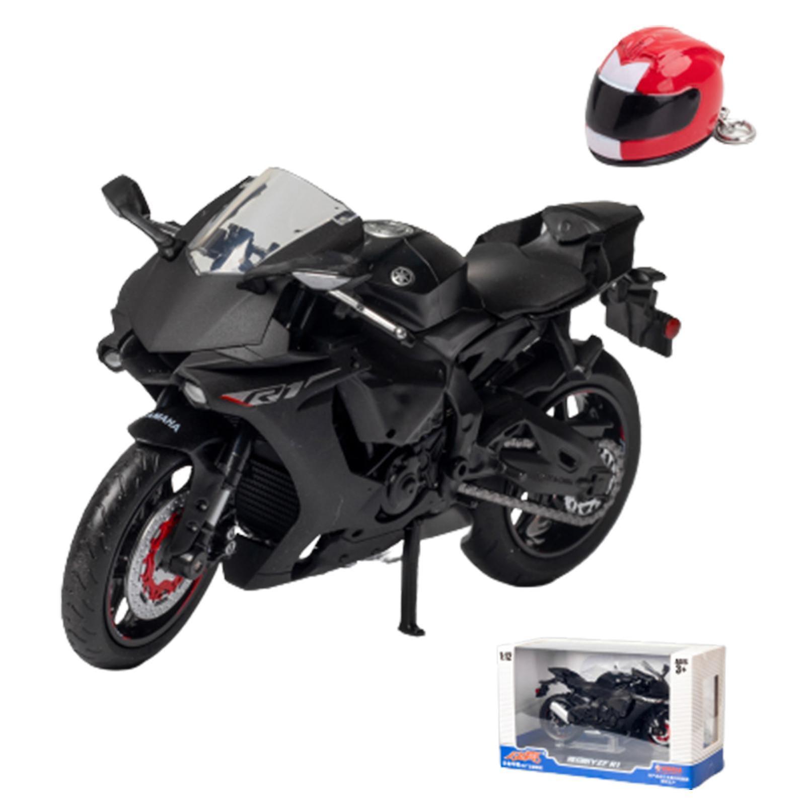 Sunset 1:12 Casting Motor Car Model Yamaha Yzf R1-like Toy Car Detailed Design Black