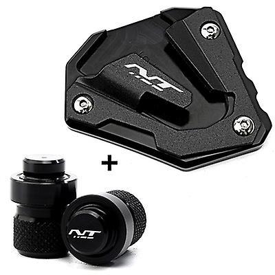 Roobeki CNC Side Stand Enlarge Extension And Tire Valve Air Caps For HONDA NT 1100 NT1100 nt1100 2021-2023 Motorcycle Accessories Black8