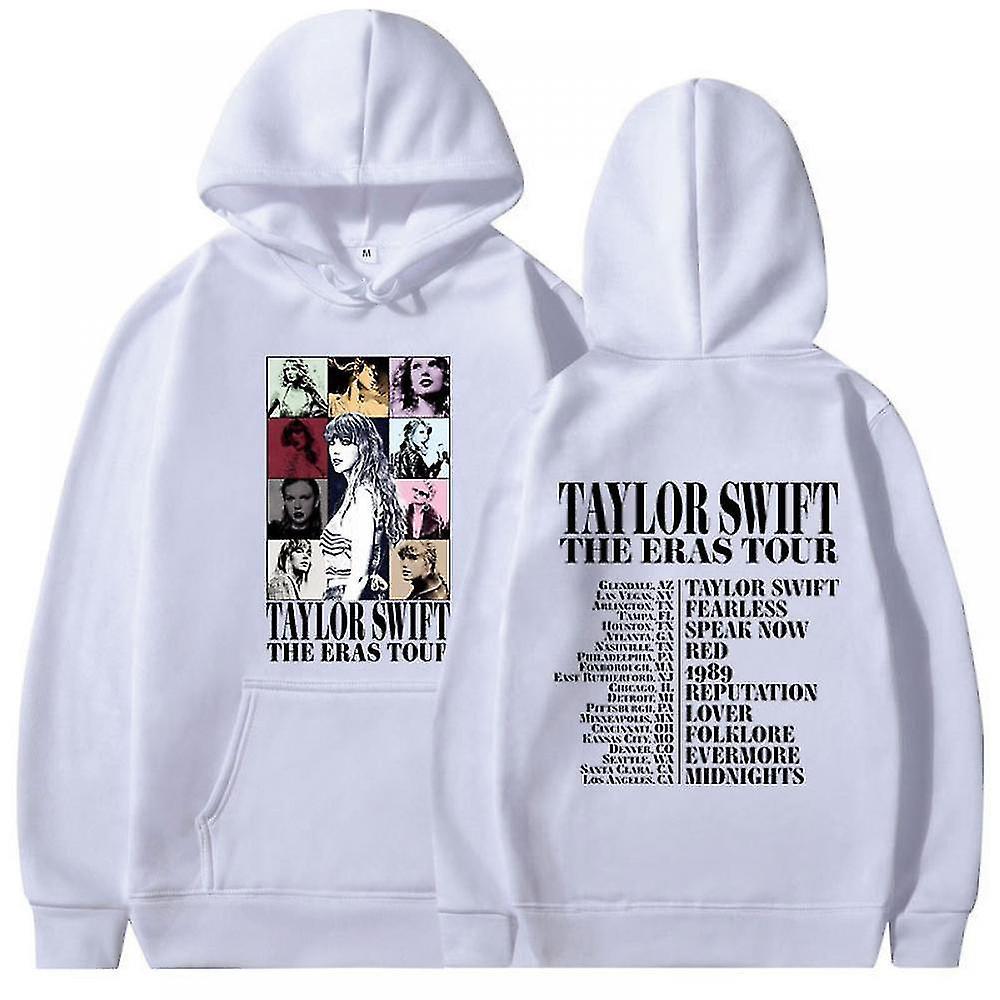 Jxlgv Taylor Swift Letter Hoodie The Eras Tour Printing Hoodie Casual Hoodies White XS